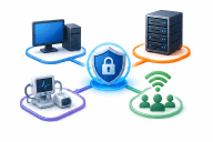 Getrennte Netzwerkbereiche für Arbeitsplätze, Server, IoT und Gäste-WLAN