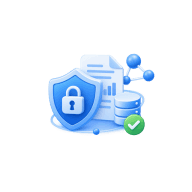 Schutzschild und Schloss für IT-Sicherheit und Datenschutz